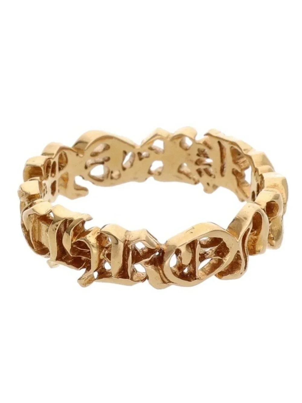Chrome Hearts 22k Script Band Gold Ring